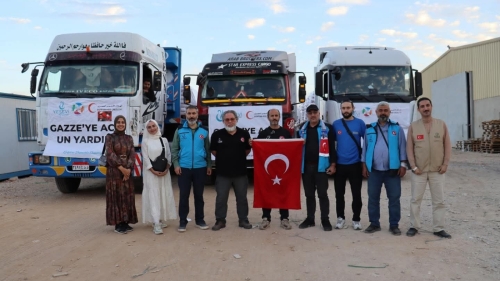 YESEVİ HAREKETİ DERNEĞİ’NDEN GAZZE’YE 100 TON UN YARDIMI